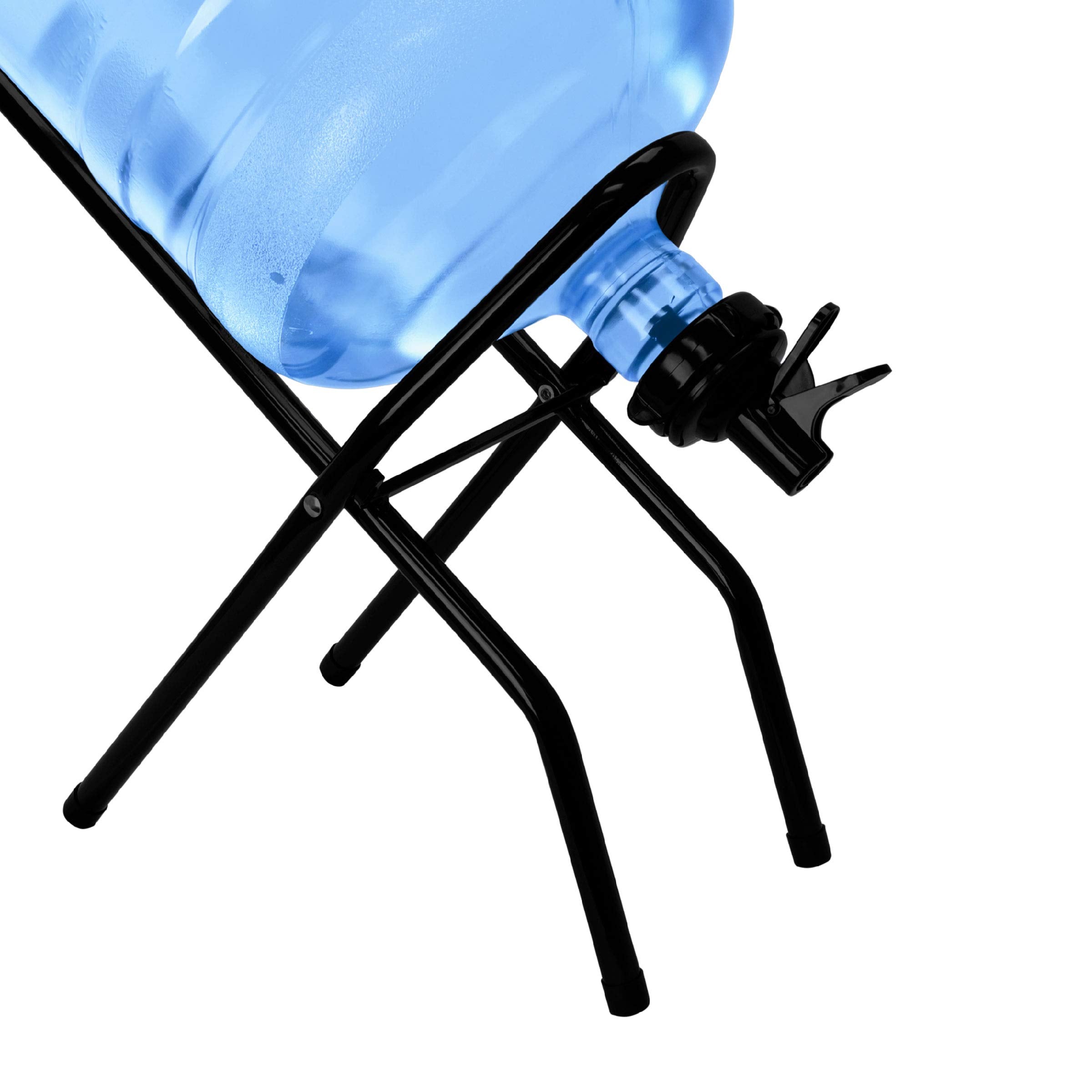 Brio 5 Gallon Water Bottle Jug Drink Dispenser Storage Cooler Foldable Cradle Stand Bpa Free Valves Stainless Steel Rack Holder